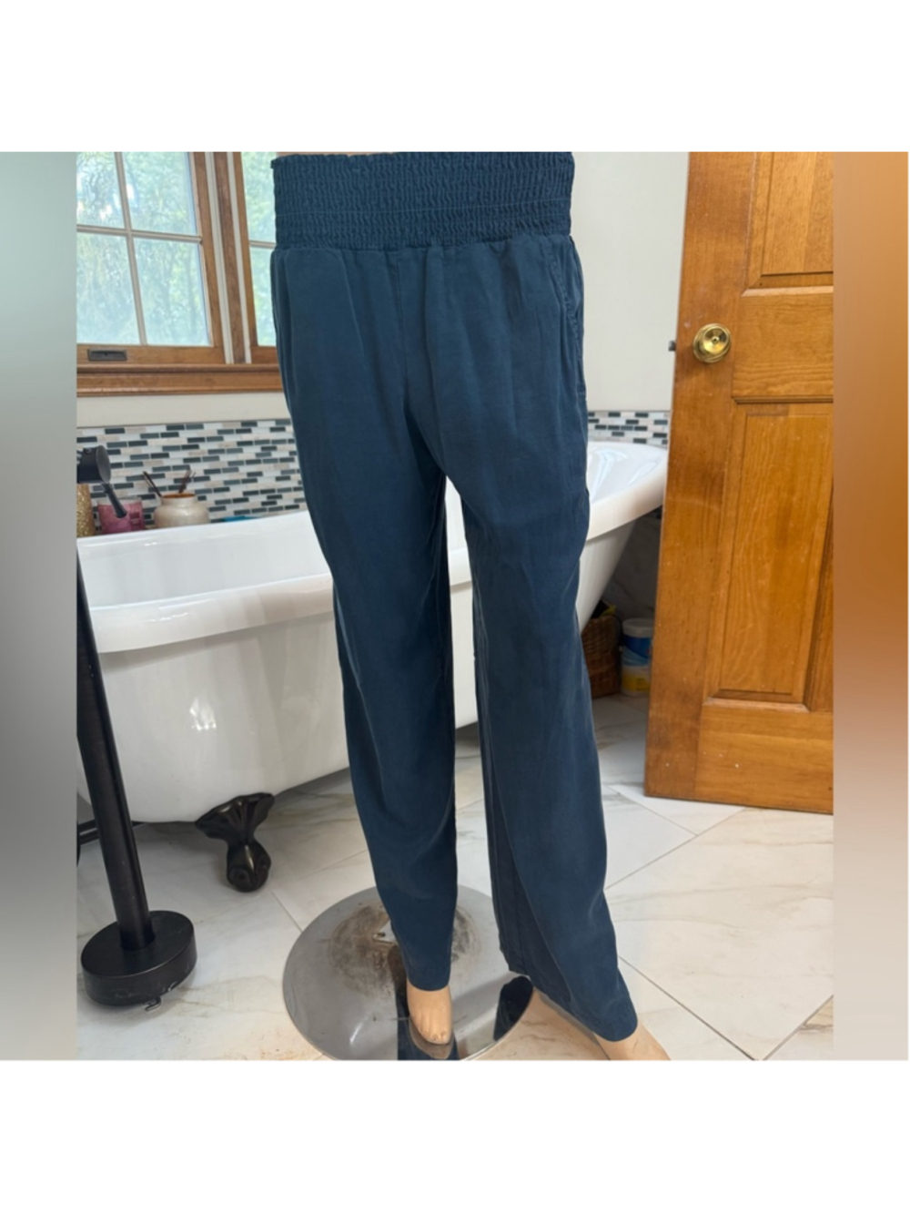 River + Sky Women's Navy Straight Leg Pants